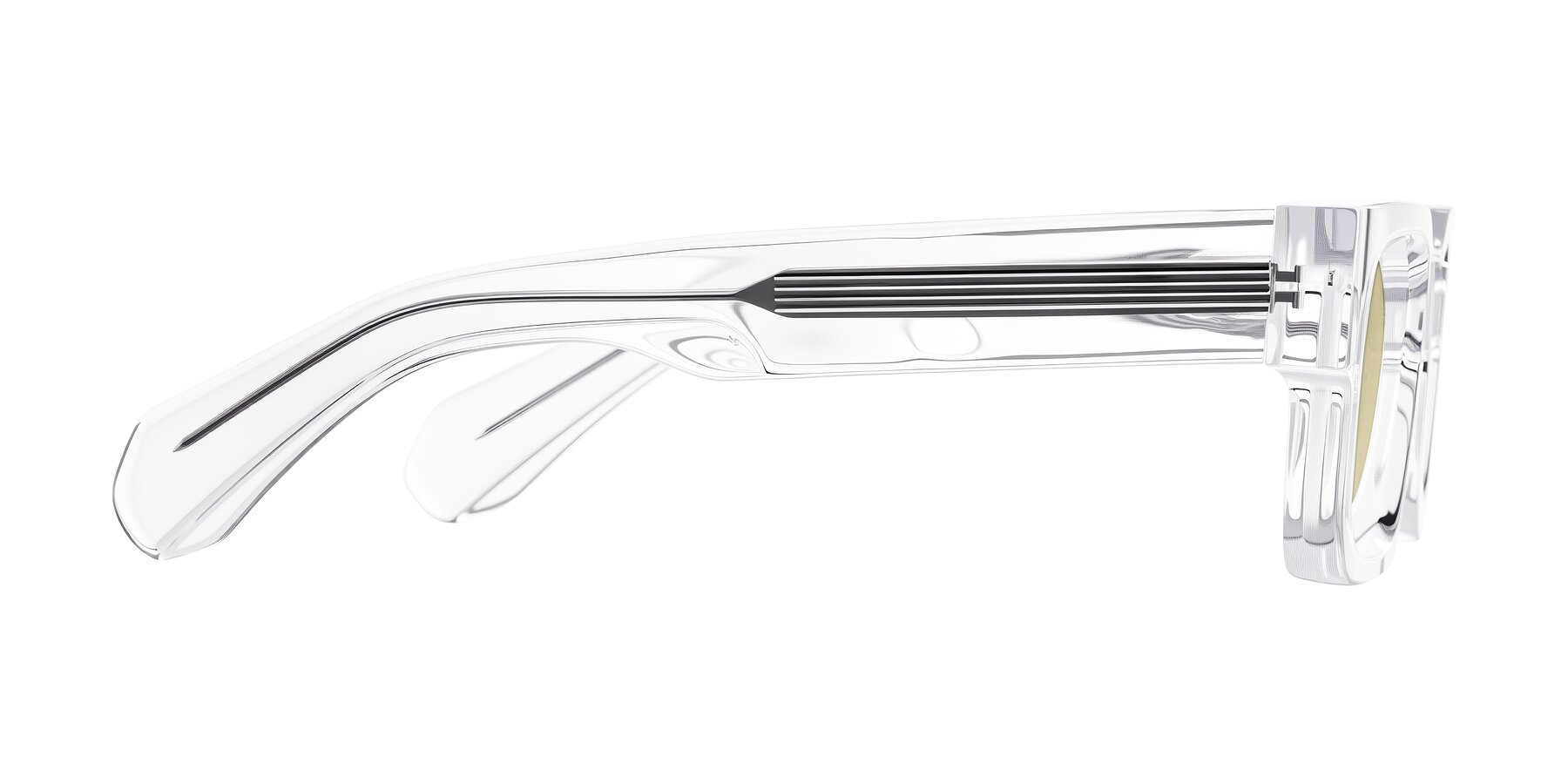 Side of Nuria in Clear with Light Champagne Tinted Lenses