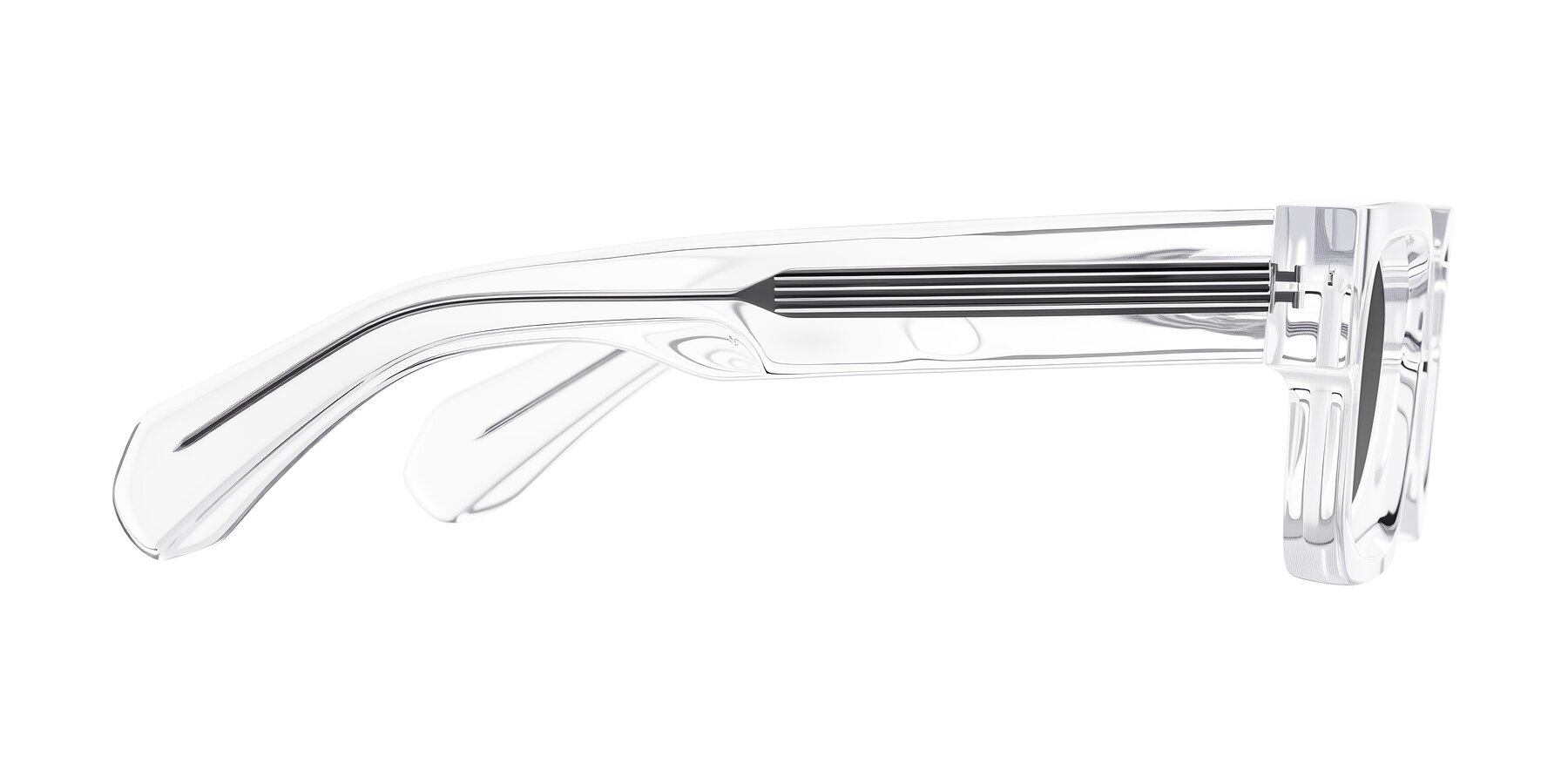 Side of Nuria in Clear with Medium Gray Tinted Lenses