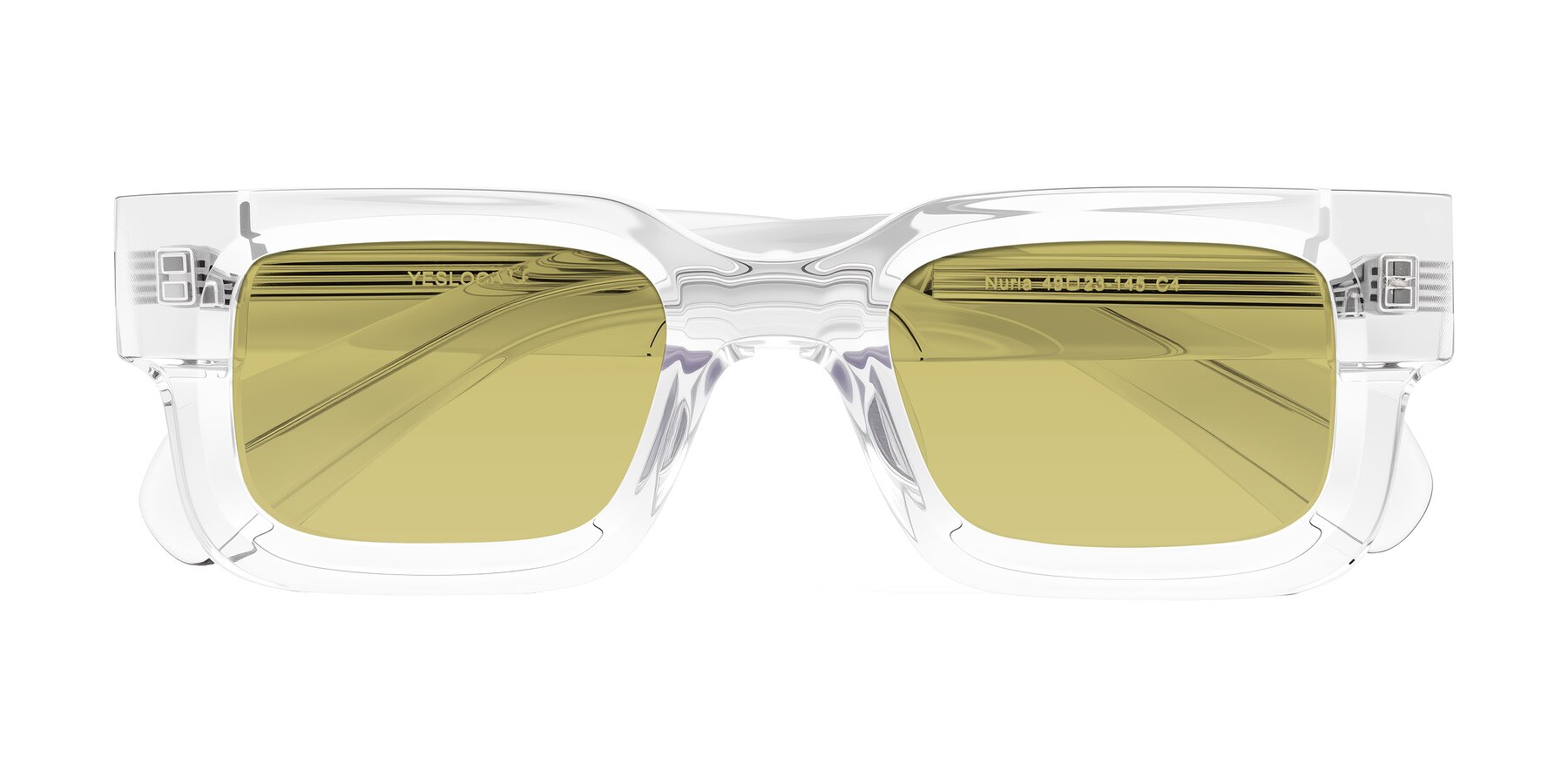 Folded Front of Nuria in Clear with Medium Champagne Tinted Lenses