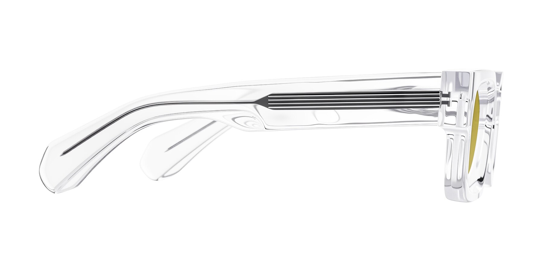 Side of Nuria in Clear with Champagne Tinted Lenses