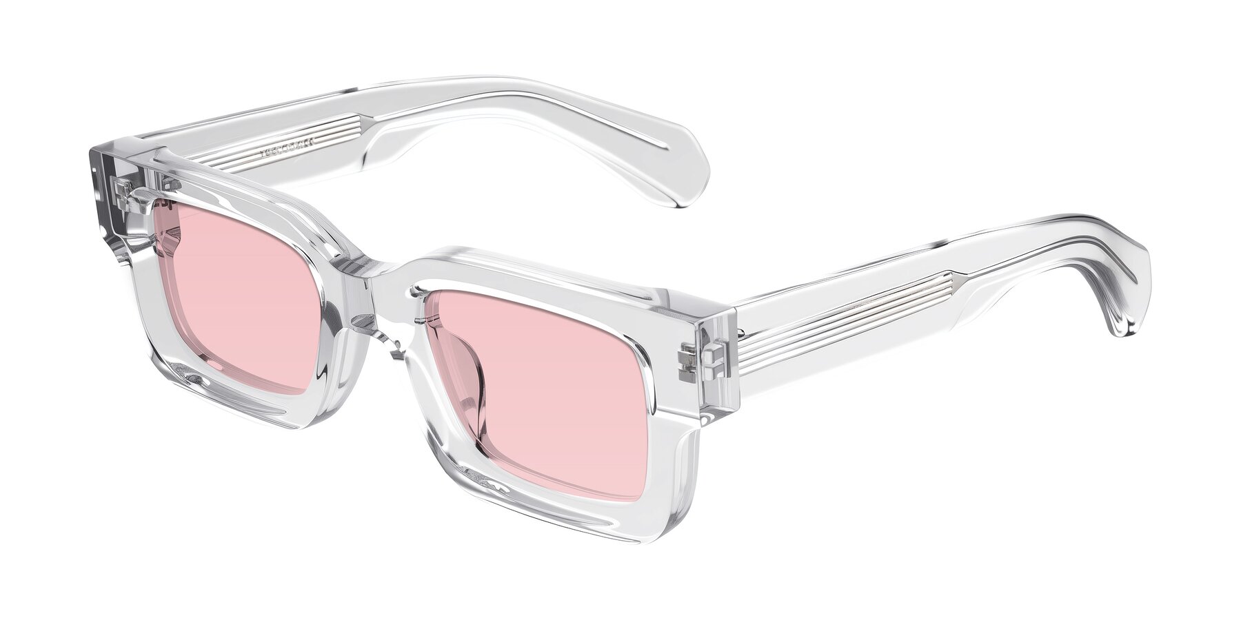 Angle of Nuria in Clear with Light Garnet Tinted Lenses