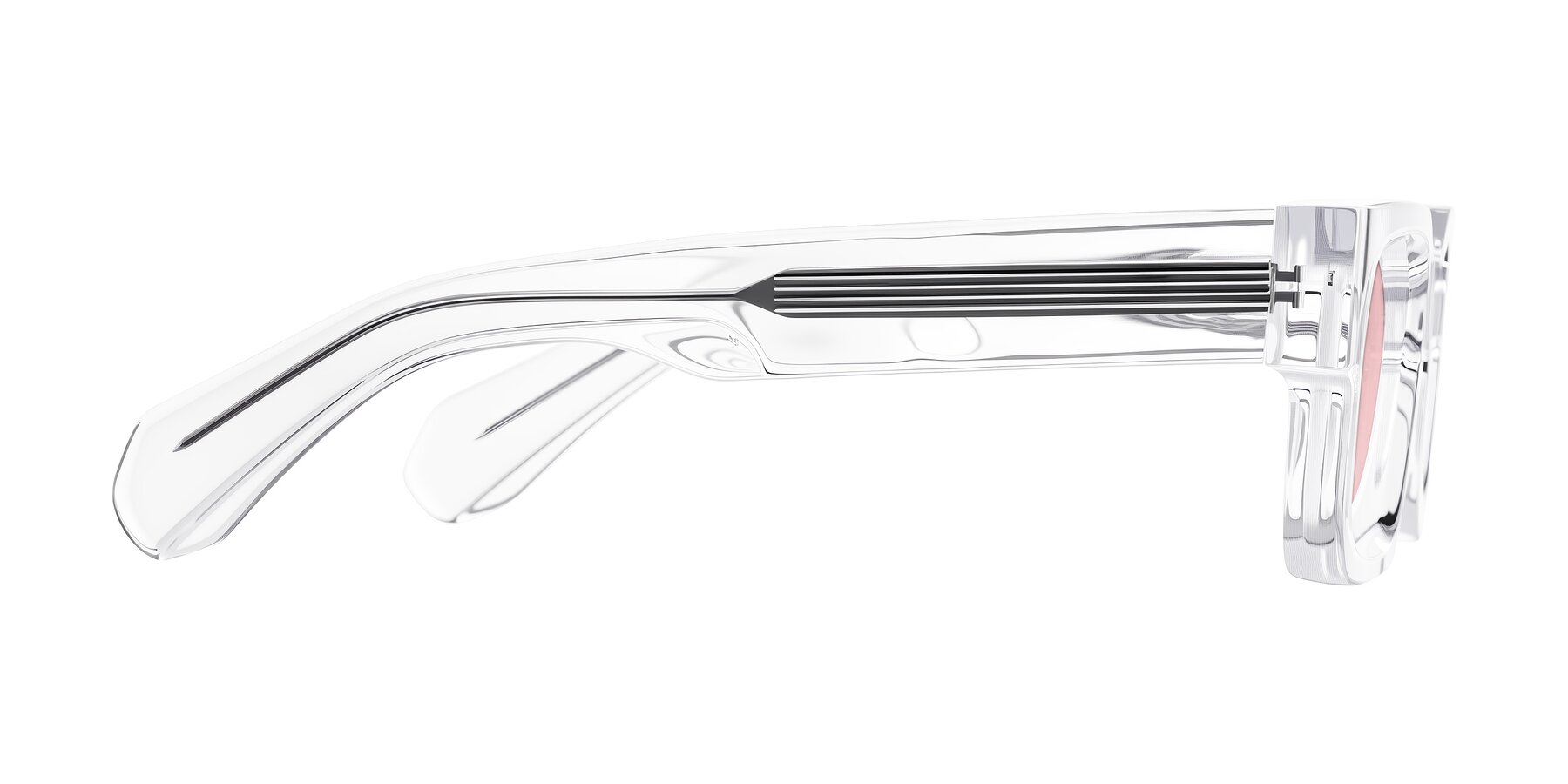 Side of Nuria in Clear with Light Garnet Tinted Lenses