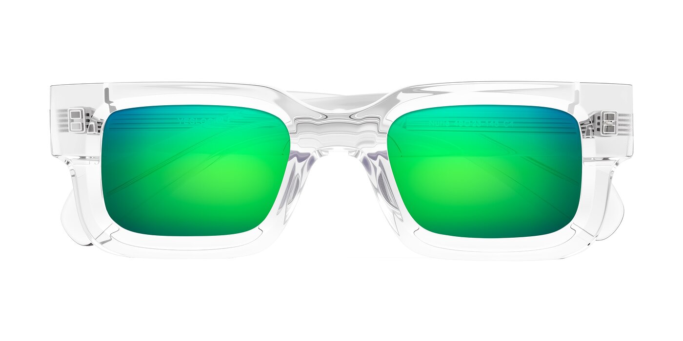 Nuria - Clear Flash Mirrored Sunglasses