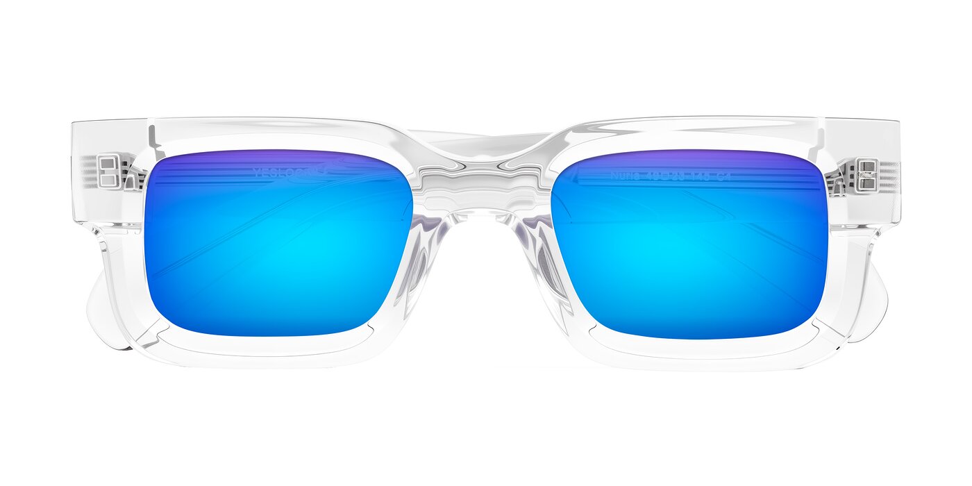 Nuria - Clear Flash Mirrored Sunglasses