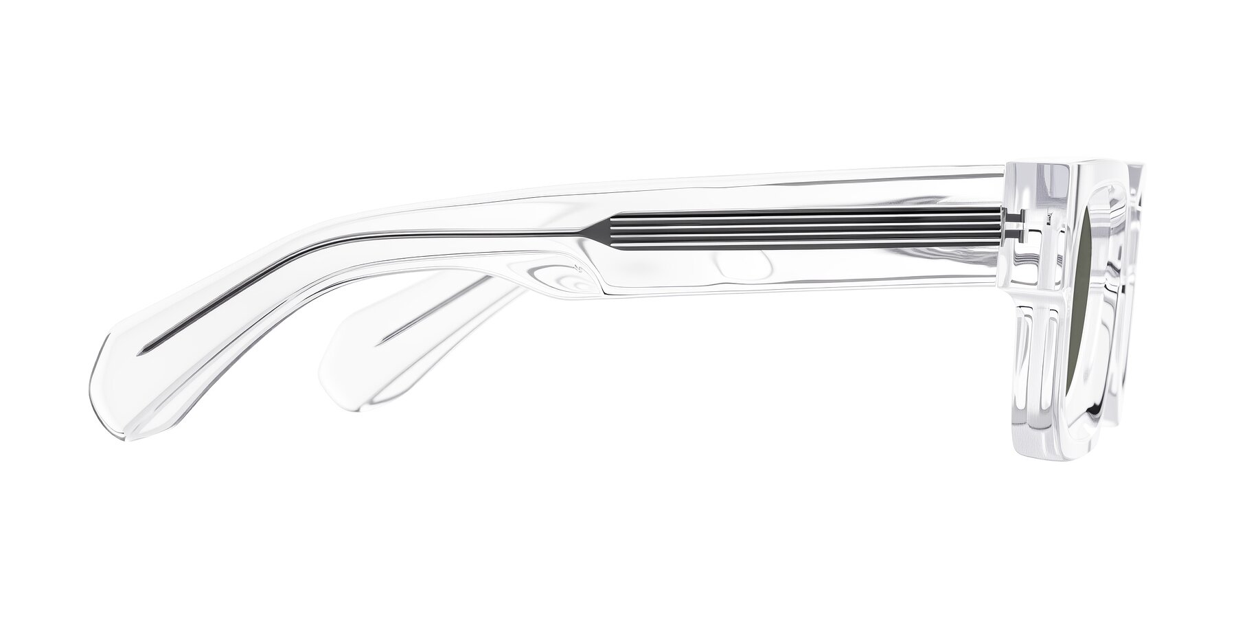 Side of Nuria in Clear with Gray Polarized Lenses