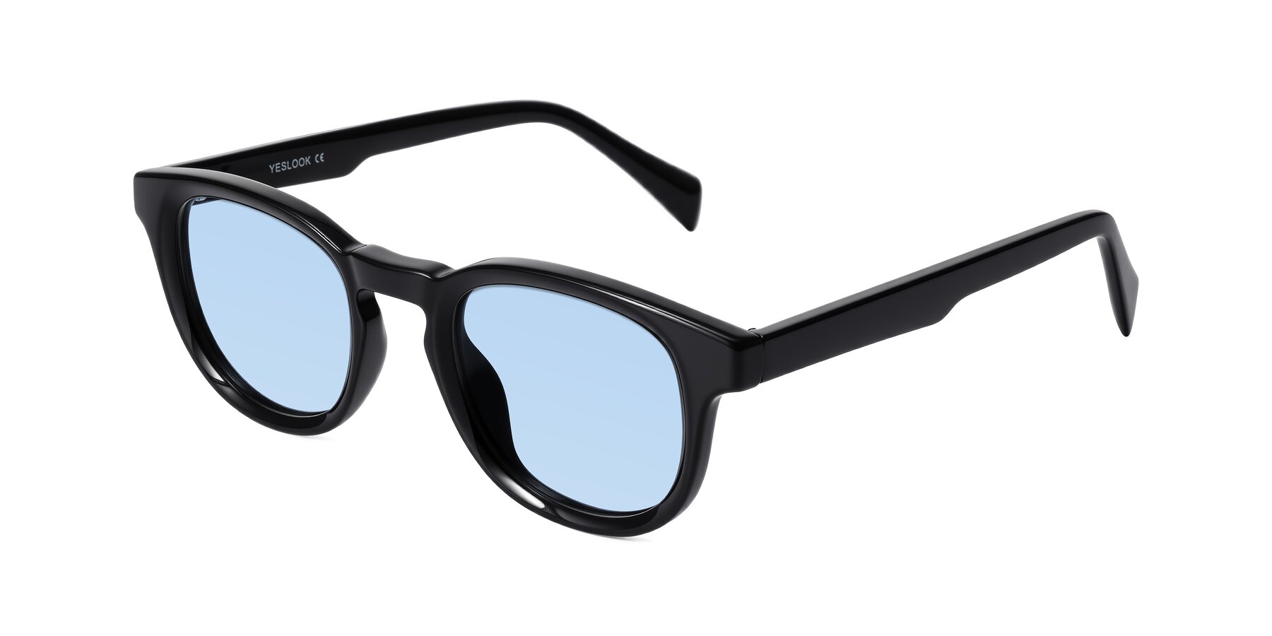 Angle of Iffer in Black with Light Blue Tinted Lenses