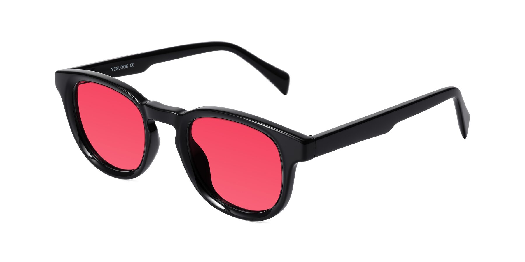 Angle of Iffer in Black with Red Tinted Lenses