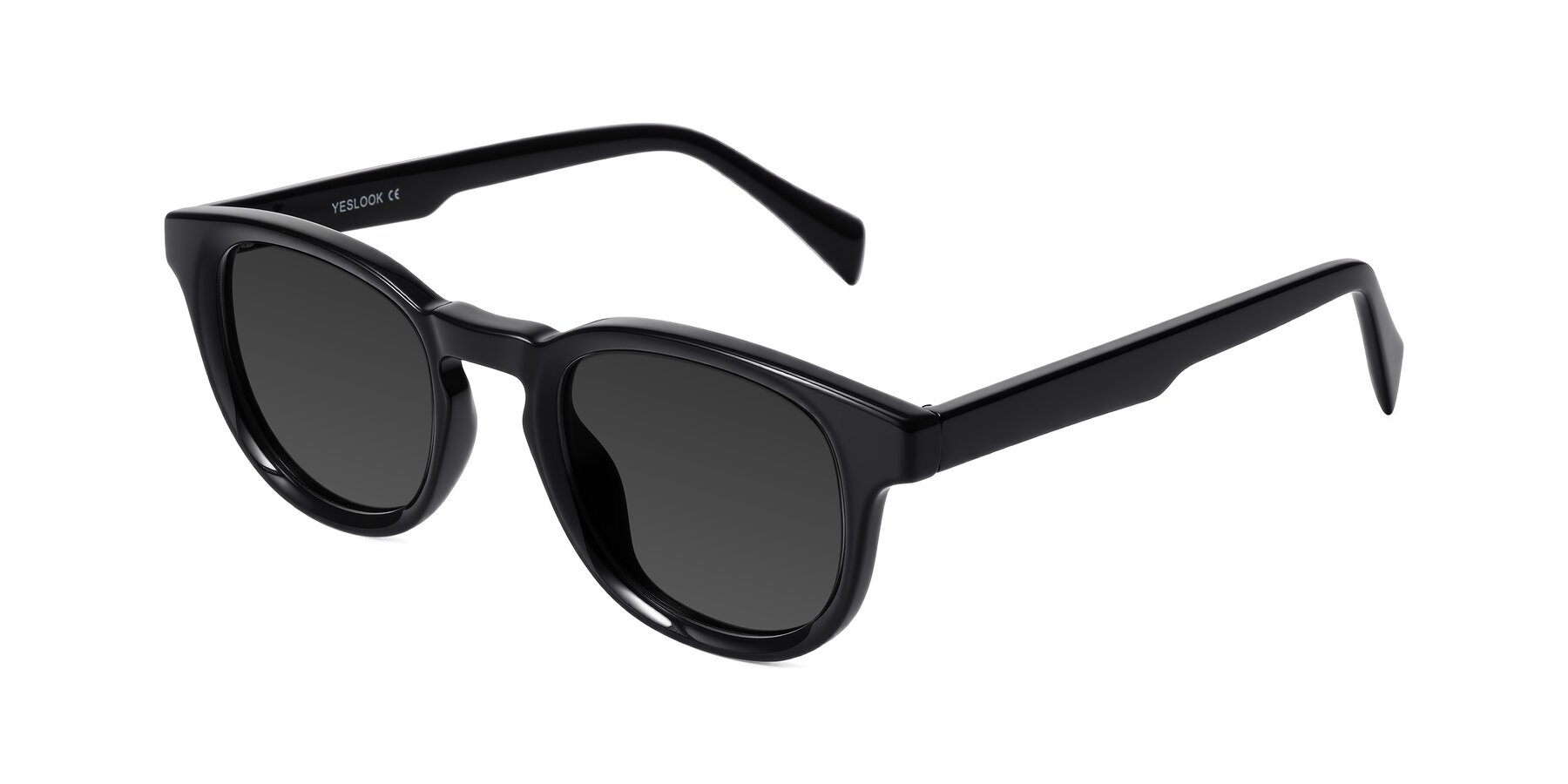 Angle of Iffer in Black with Gray Tinted Lenses