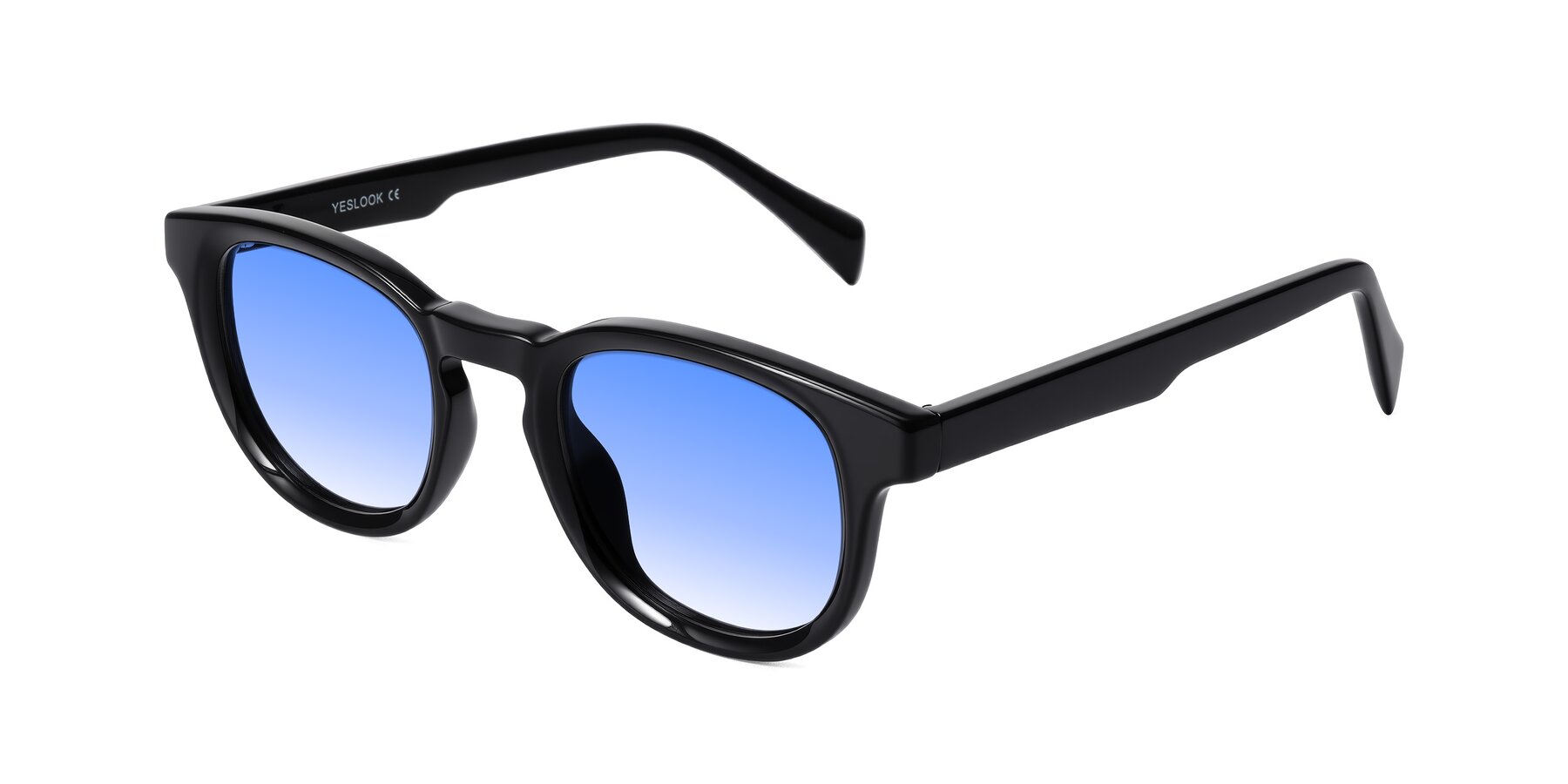 Angle of Iffer in Black with Blue Gradient Lenses