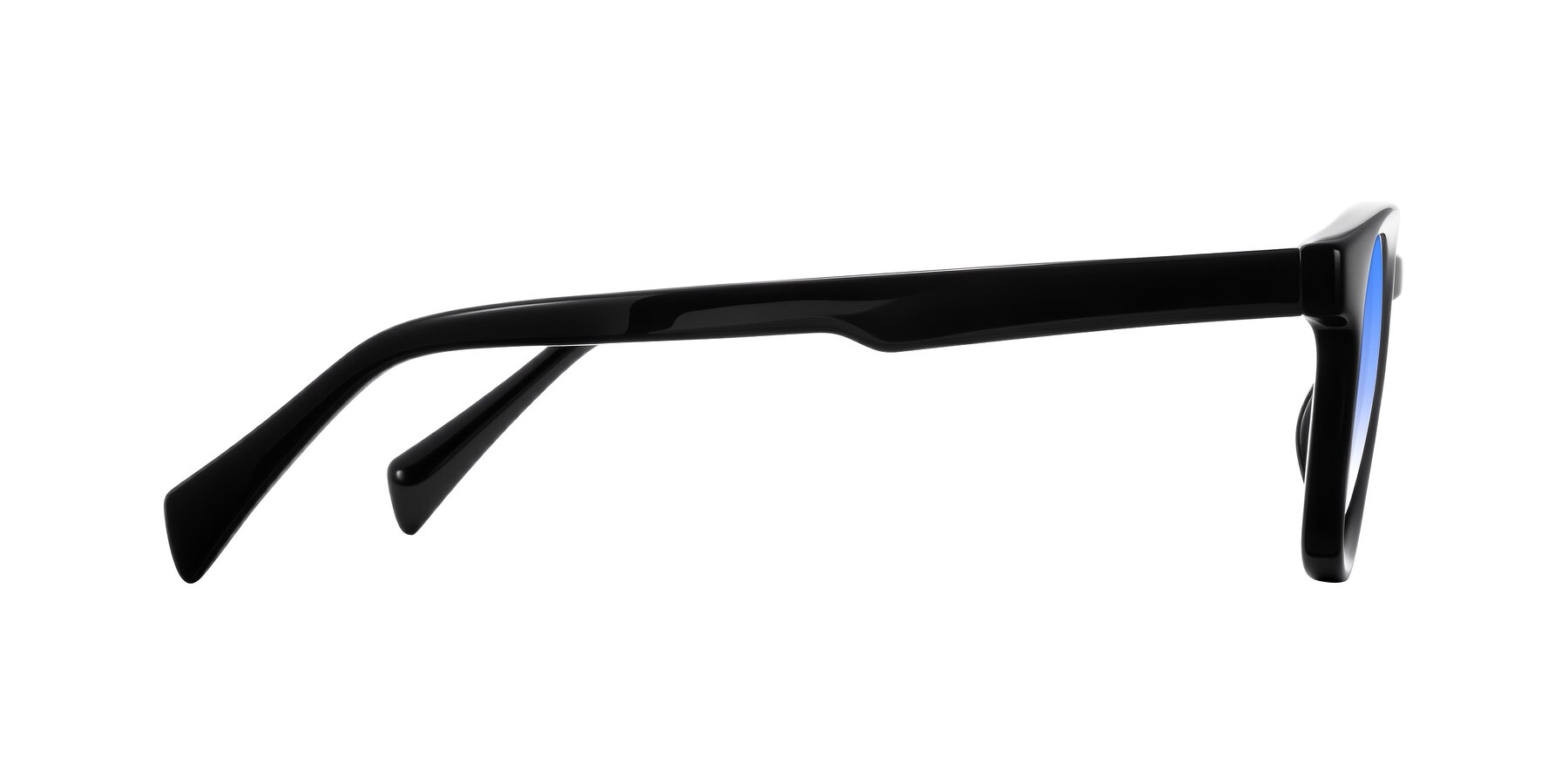 Side of Iffer in Black with Blue Gradient Lenses