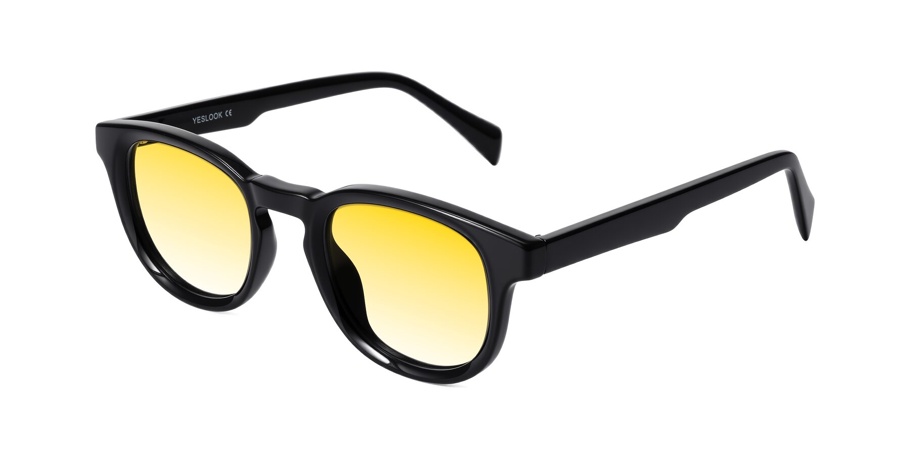 Angle of Iffer in Black with Yellow Gradient Lenses