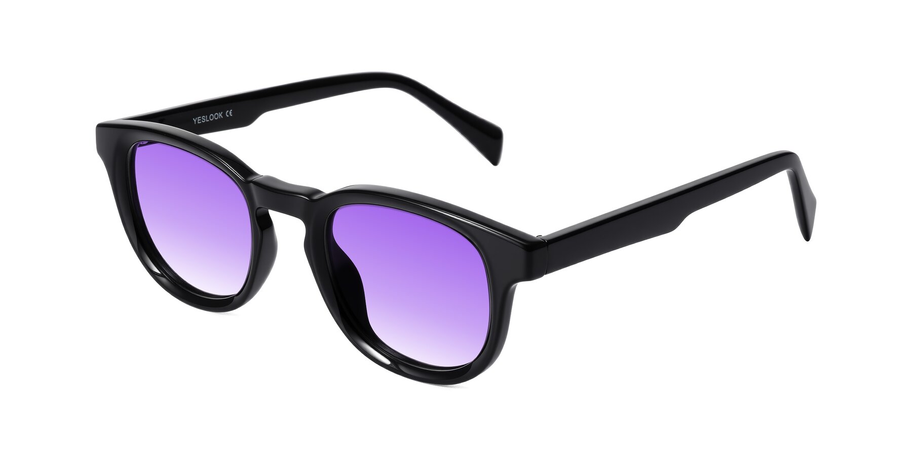 Angle of Iffer in Black with Purple Gradient Lenses