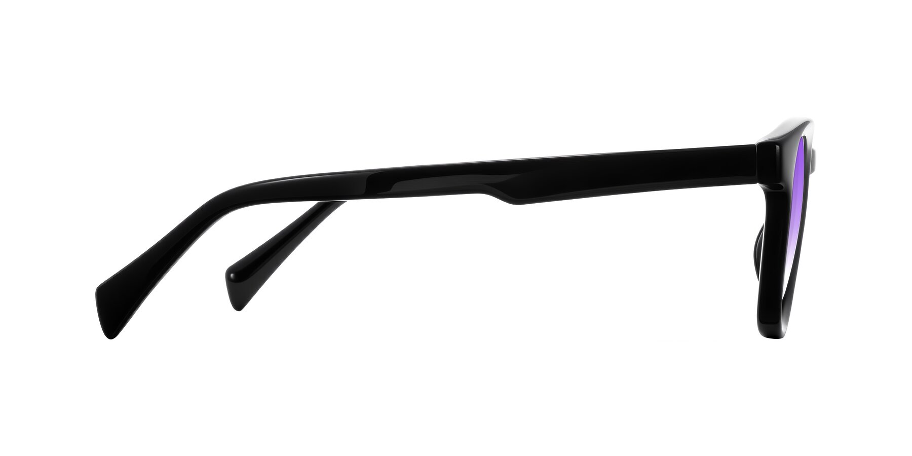 Side of Iffer in Black with Purple Gradient Lenses