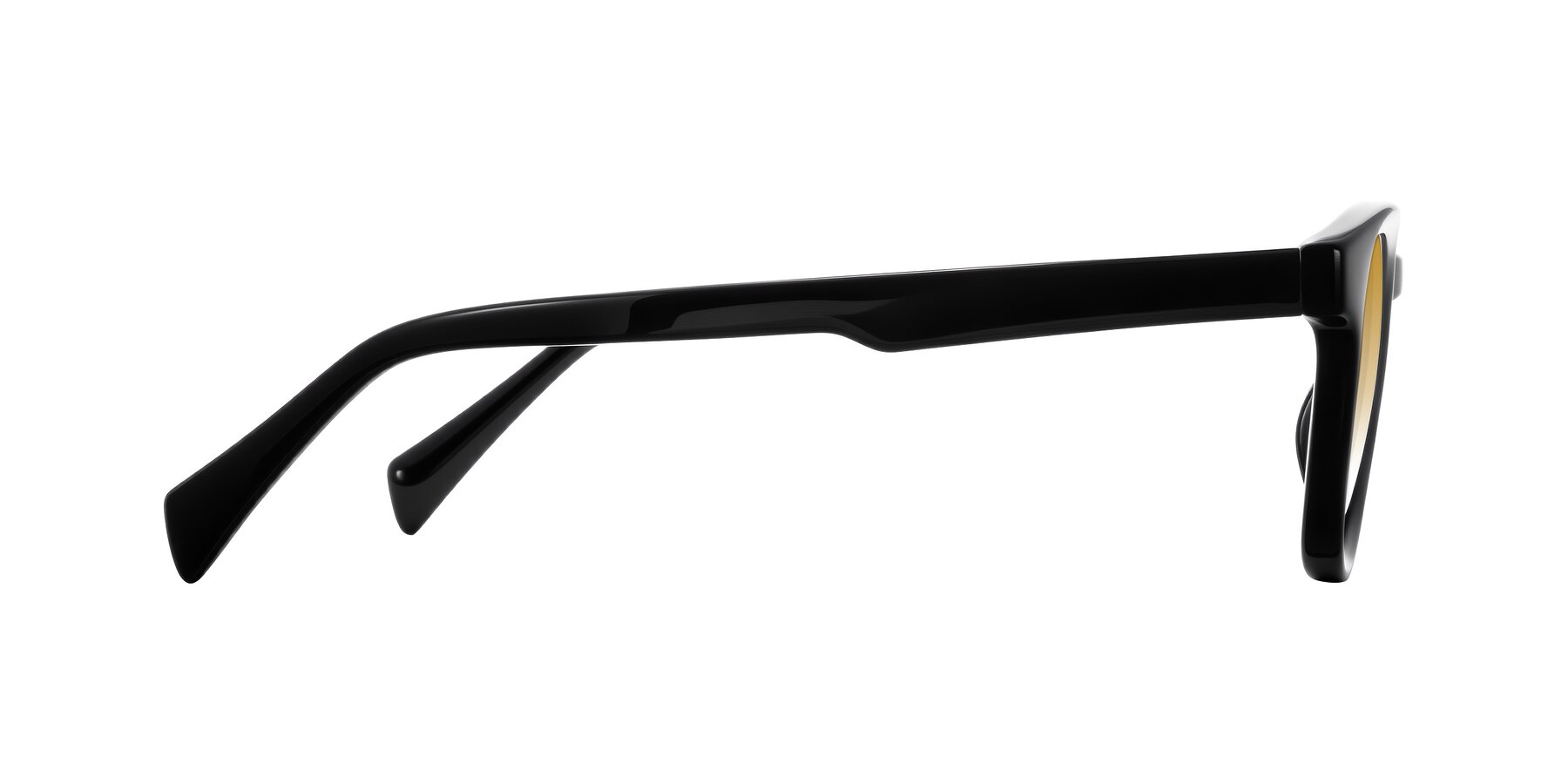 Side of Iffer in Black with Champagne Gradient Lenses