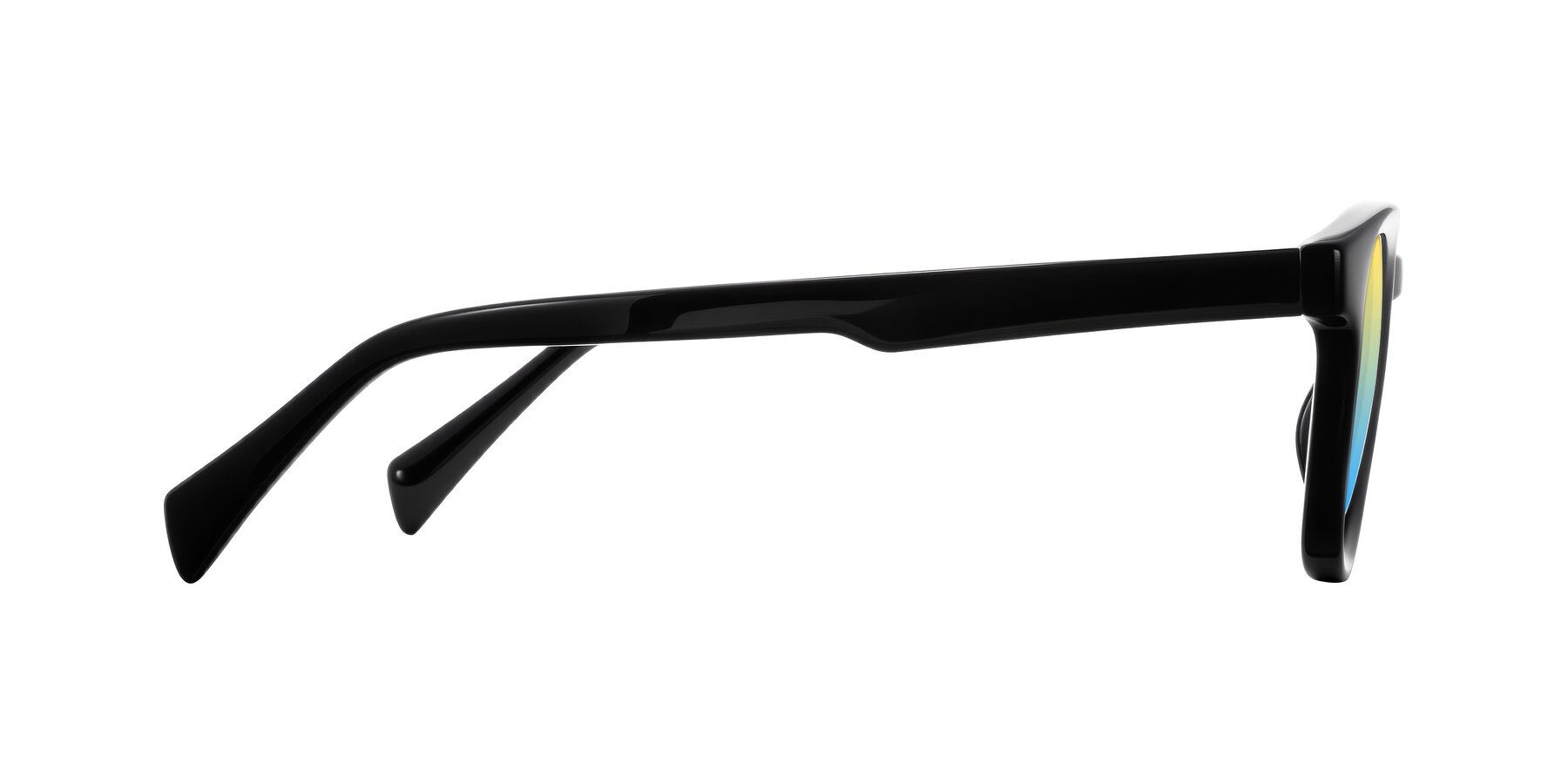 Side of Iffer in Black with Yellow / Blue Gradient Lenses