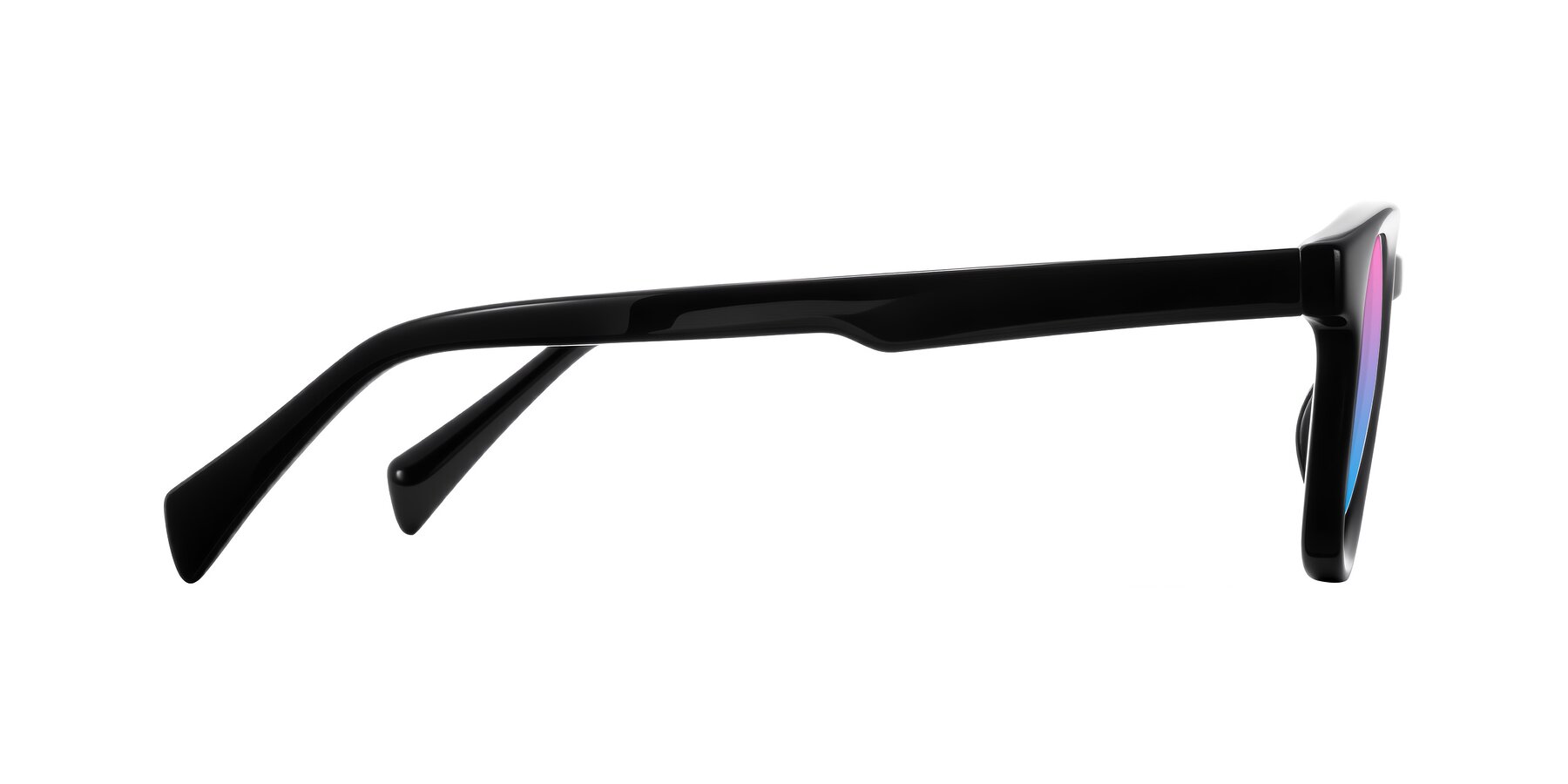 Side of Iffer in Black with Pink / Blue Gradient Lenses