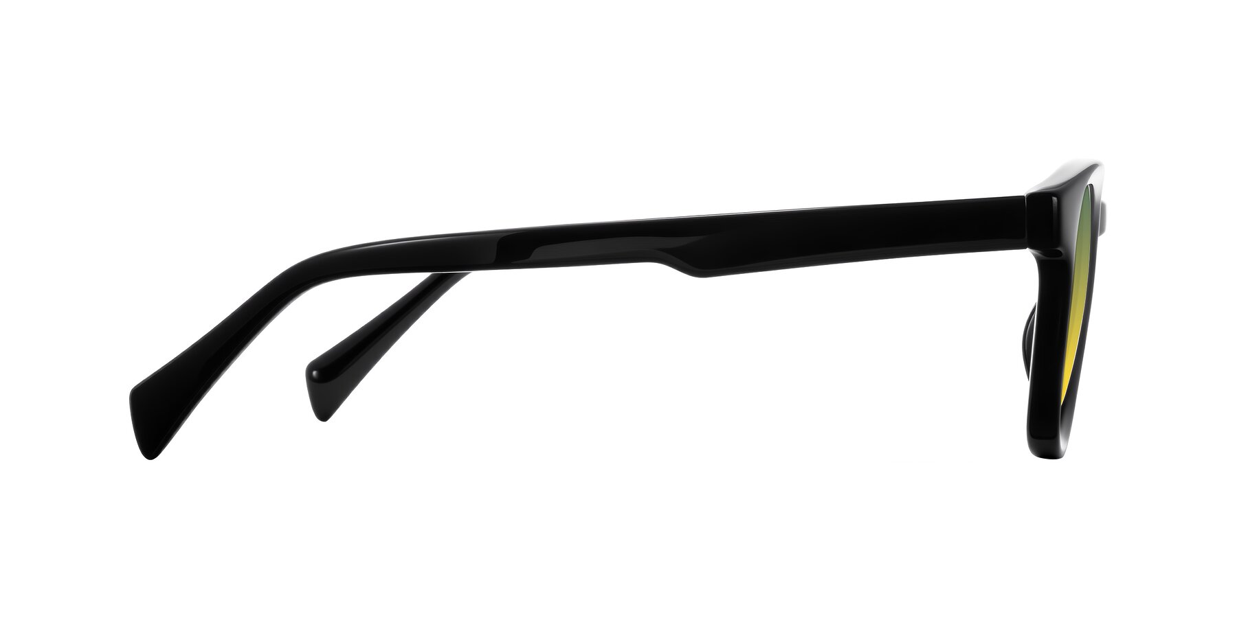 Side of Iffer in Black with Green / Yellow Gradient Lenses