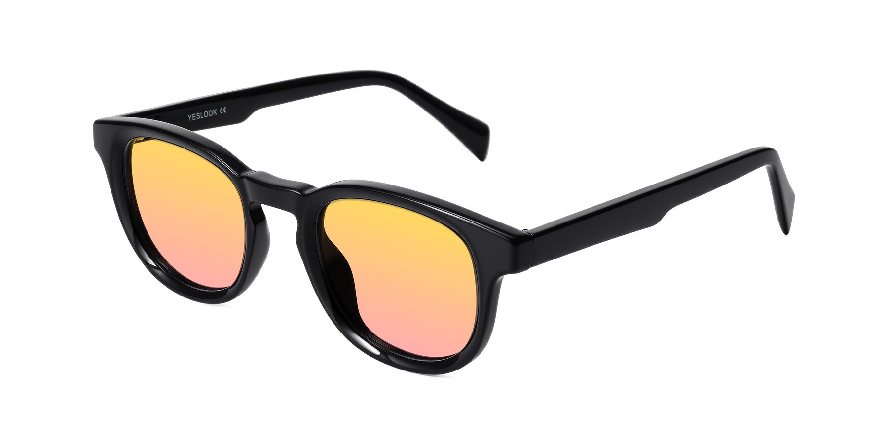 Angle of Iffer in Black with Yellow / Pink Gradient Lenses