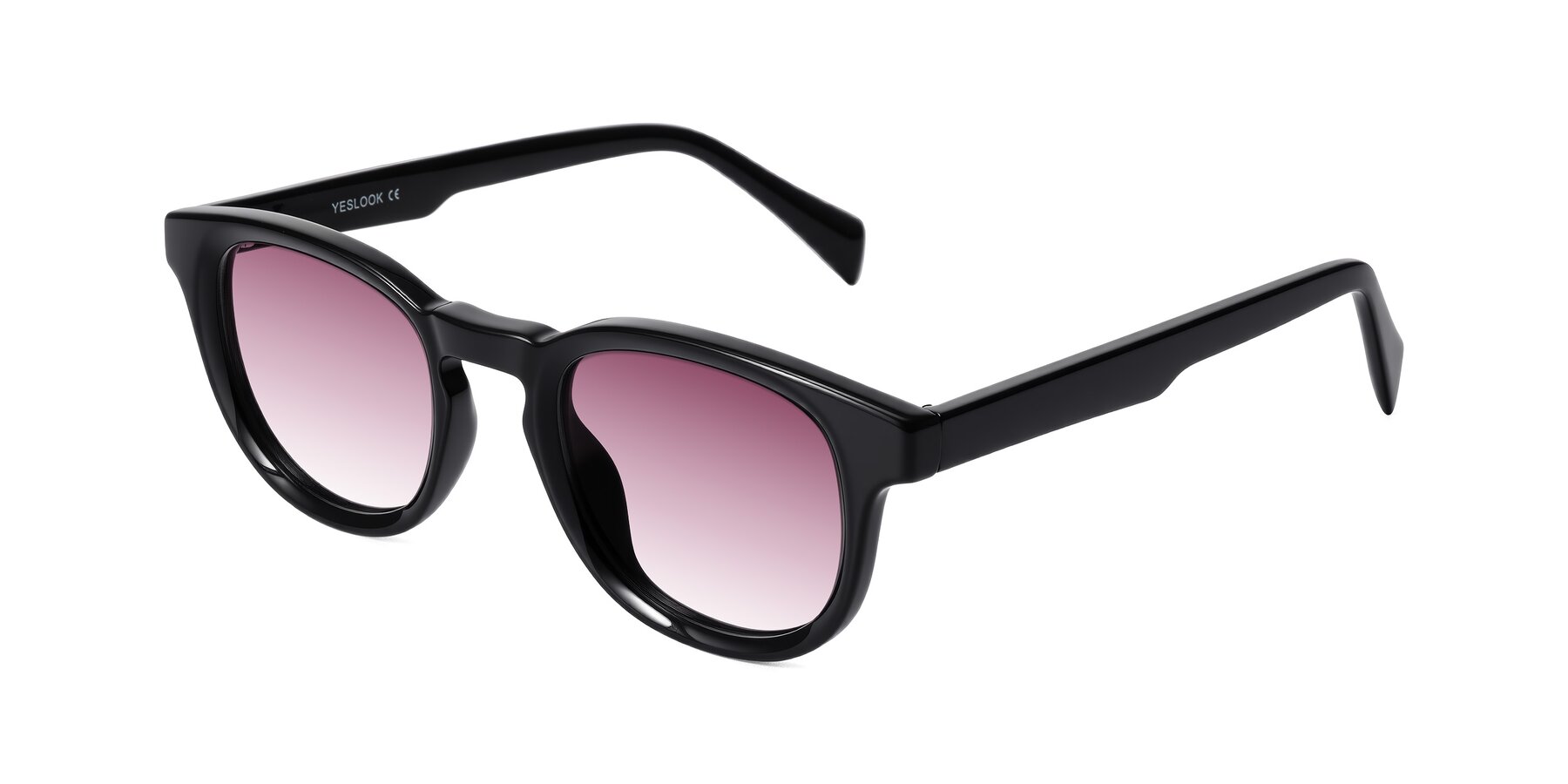 Angle of Iffer in Black with Wine Gradient Lenses