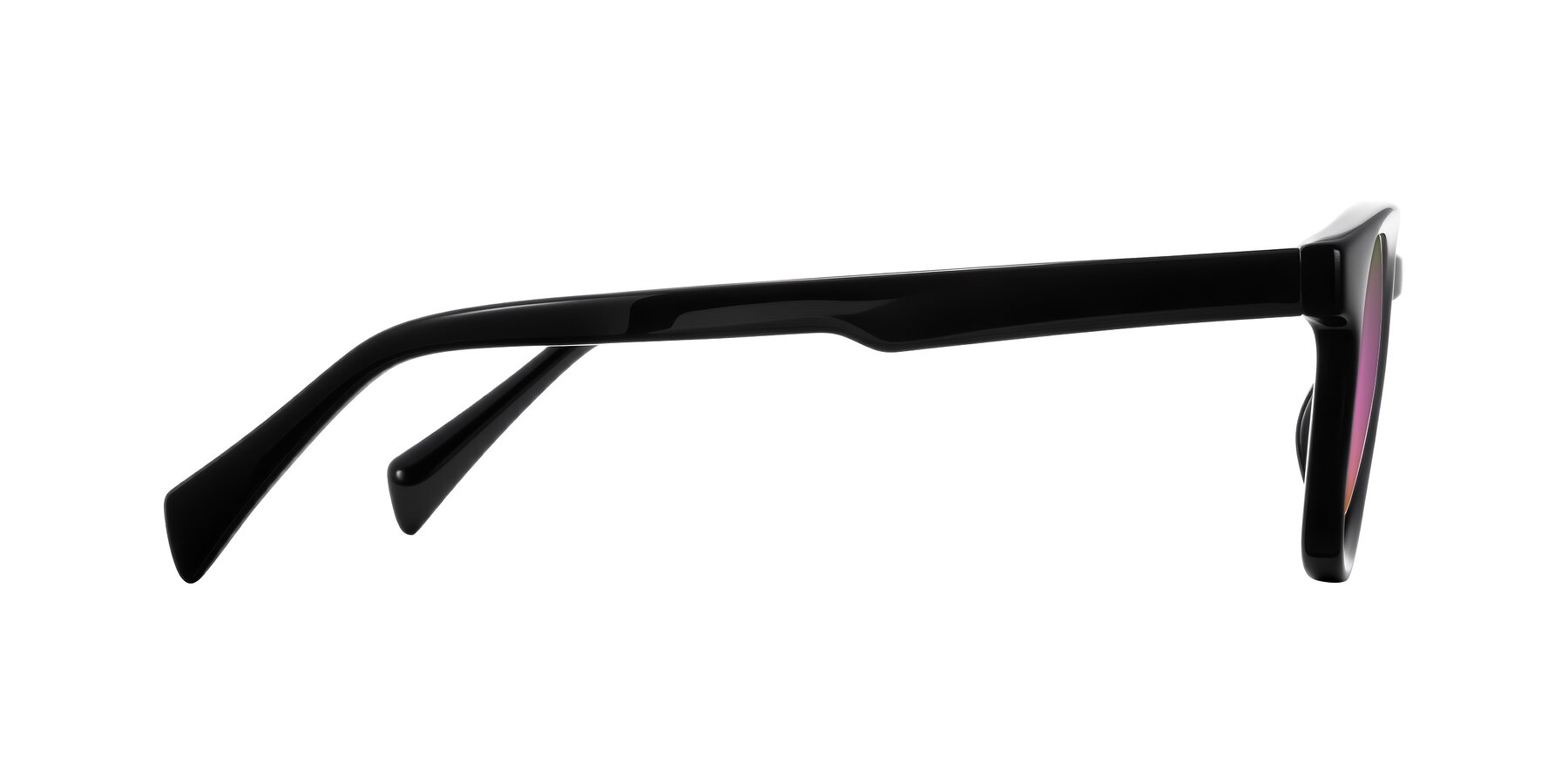 Side of Iffer in Black with Pink Mirrored Lenses