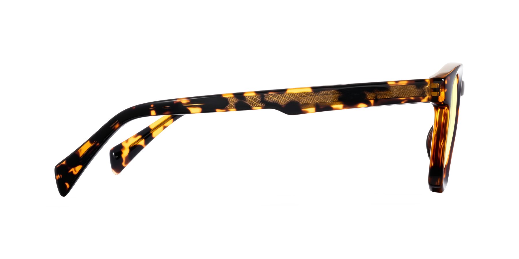 Side of Iffer in Tortoise with Light Yellow Tinted Lenses