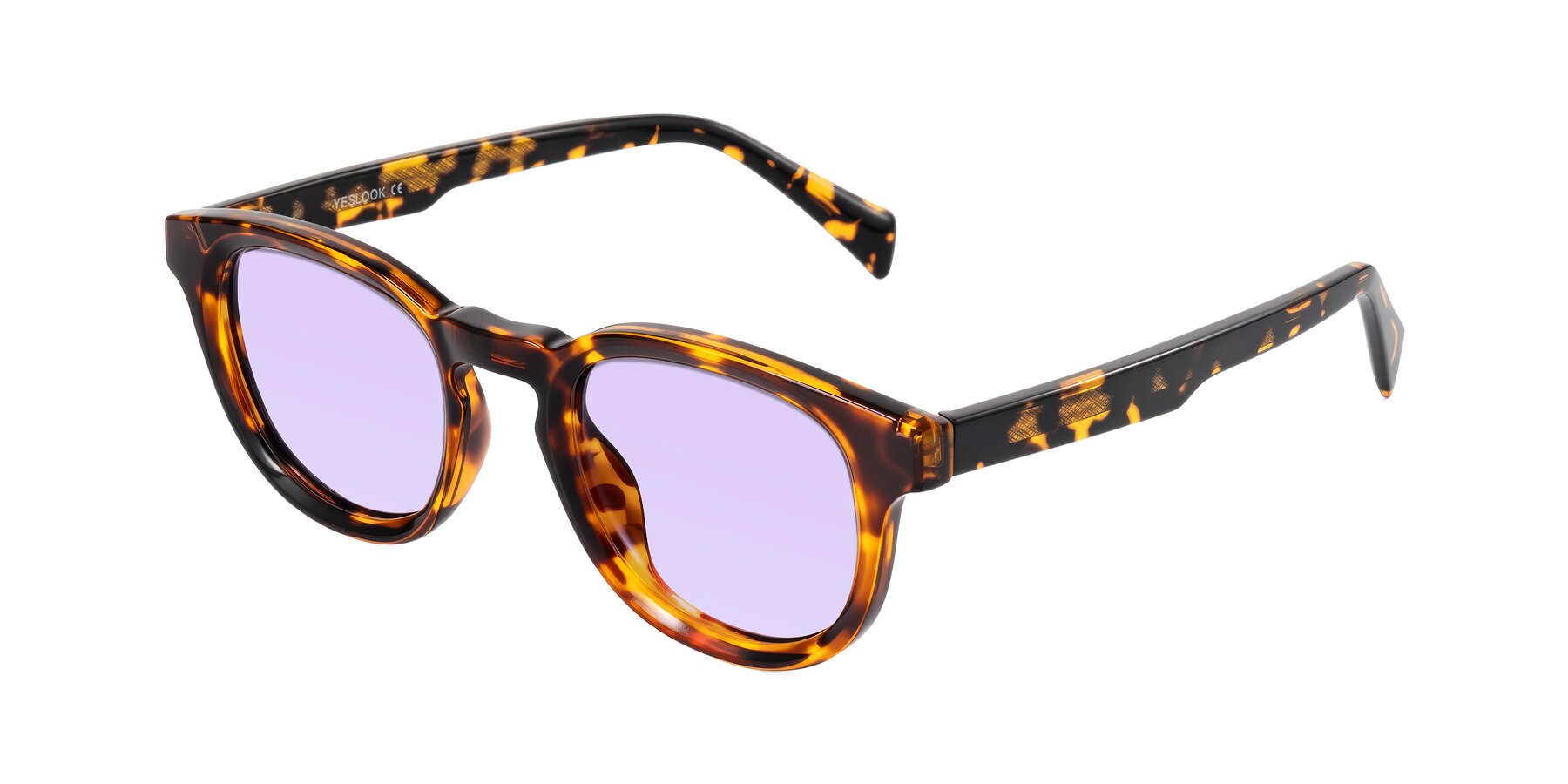 Angle of Iffer in Tortoise with Light Purple Tinted Lenses