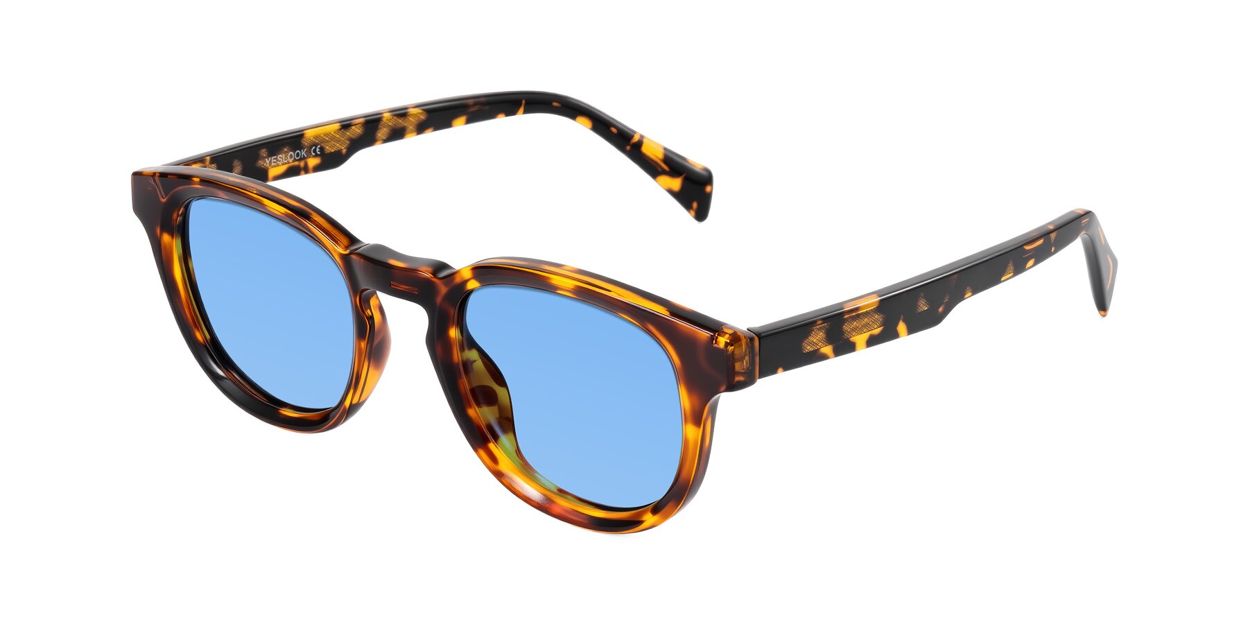 Angle of Iffer in Tortoise with Medium Blue Tinted Lenses
