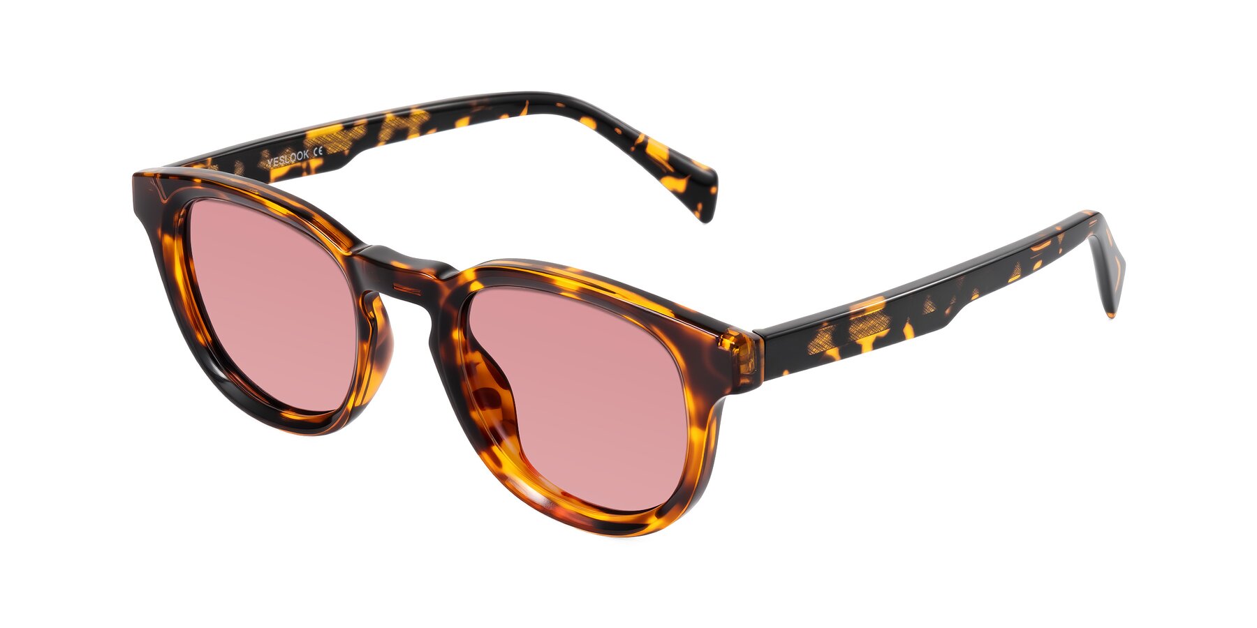 Angle of Iffer in Tortoise with Medium Garnet Tinted Lenses