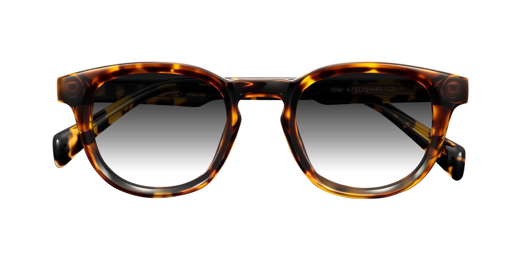 Folded Front of Iffer in Tortoise with Gray Gradient Lenses