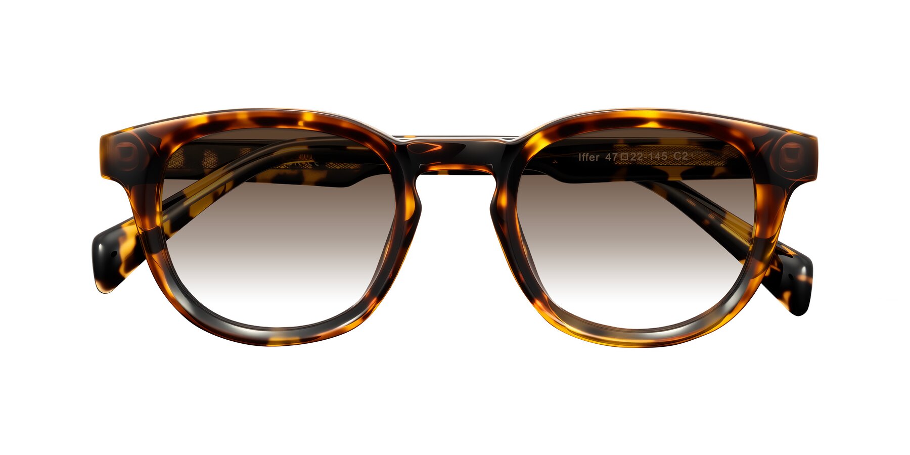 Folded Front of Iffer in Tortoise with Brown Gradient Lenses