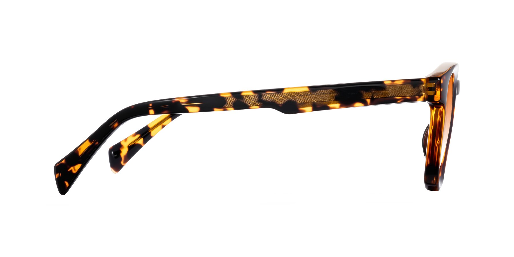 Side of Iffer in Tortoise with Orange Gradient Lenses