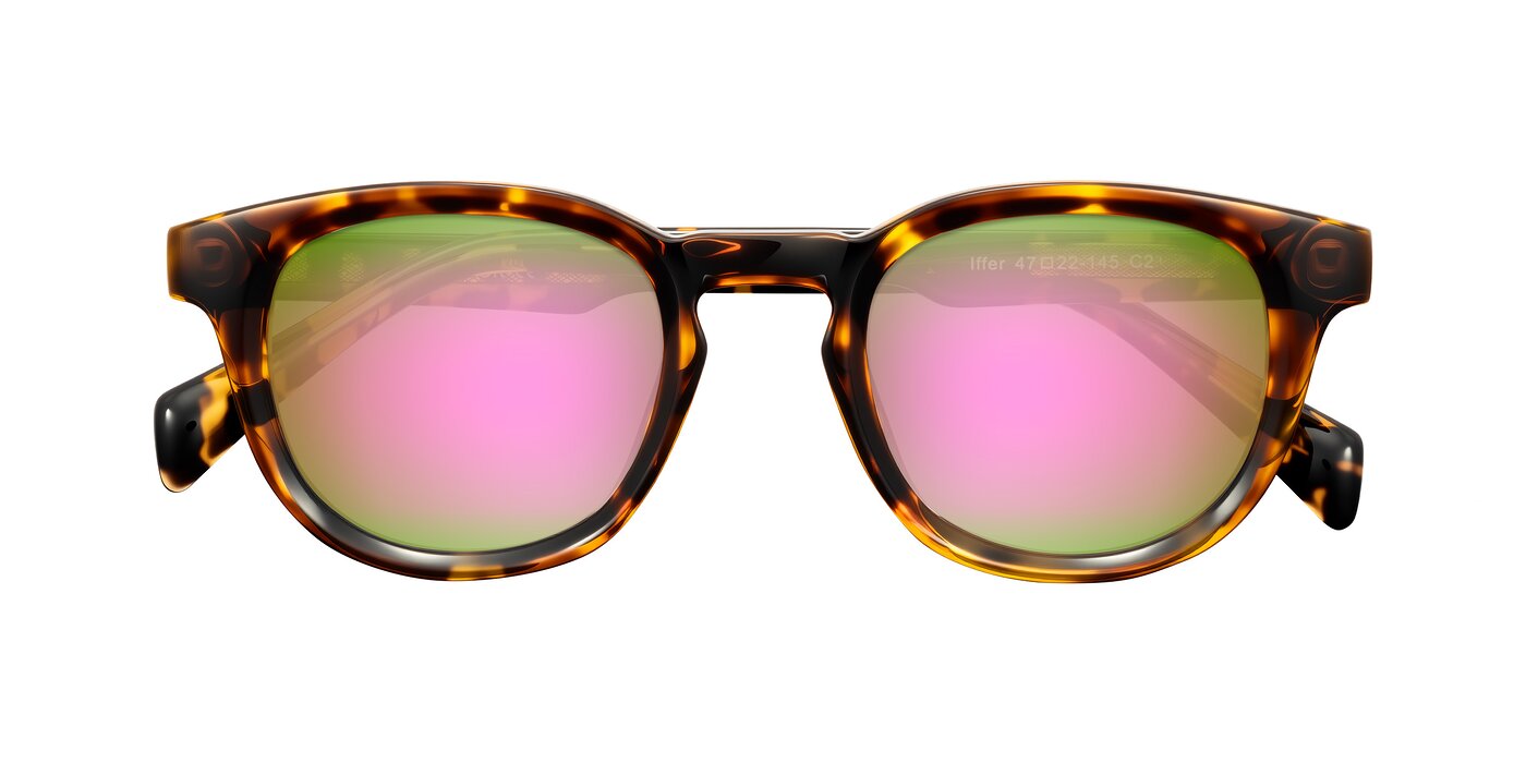 Iffer - Tortoise Flash Mirrored Sunglasses