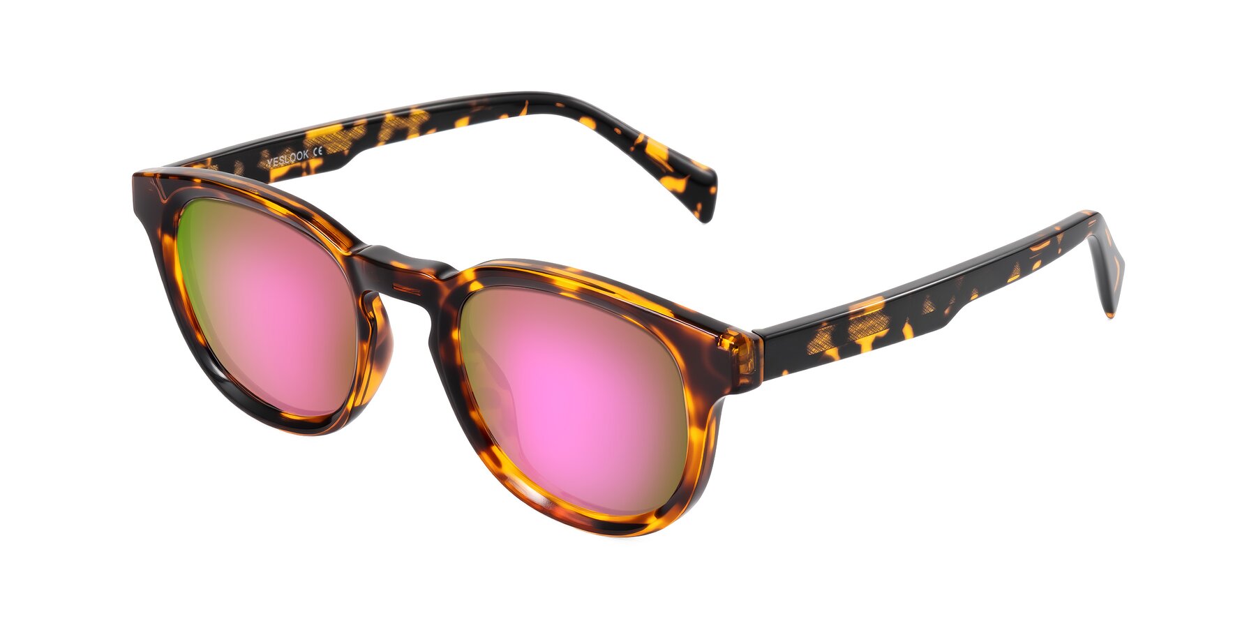 Angle of Iffer in Tortoise with Pink Mirrored Lenses