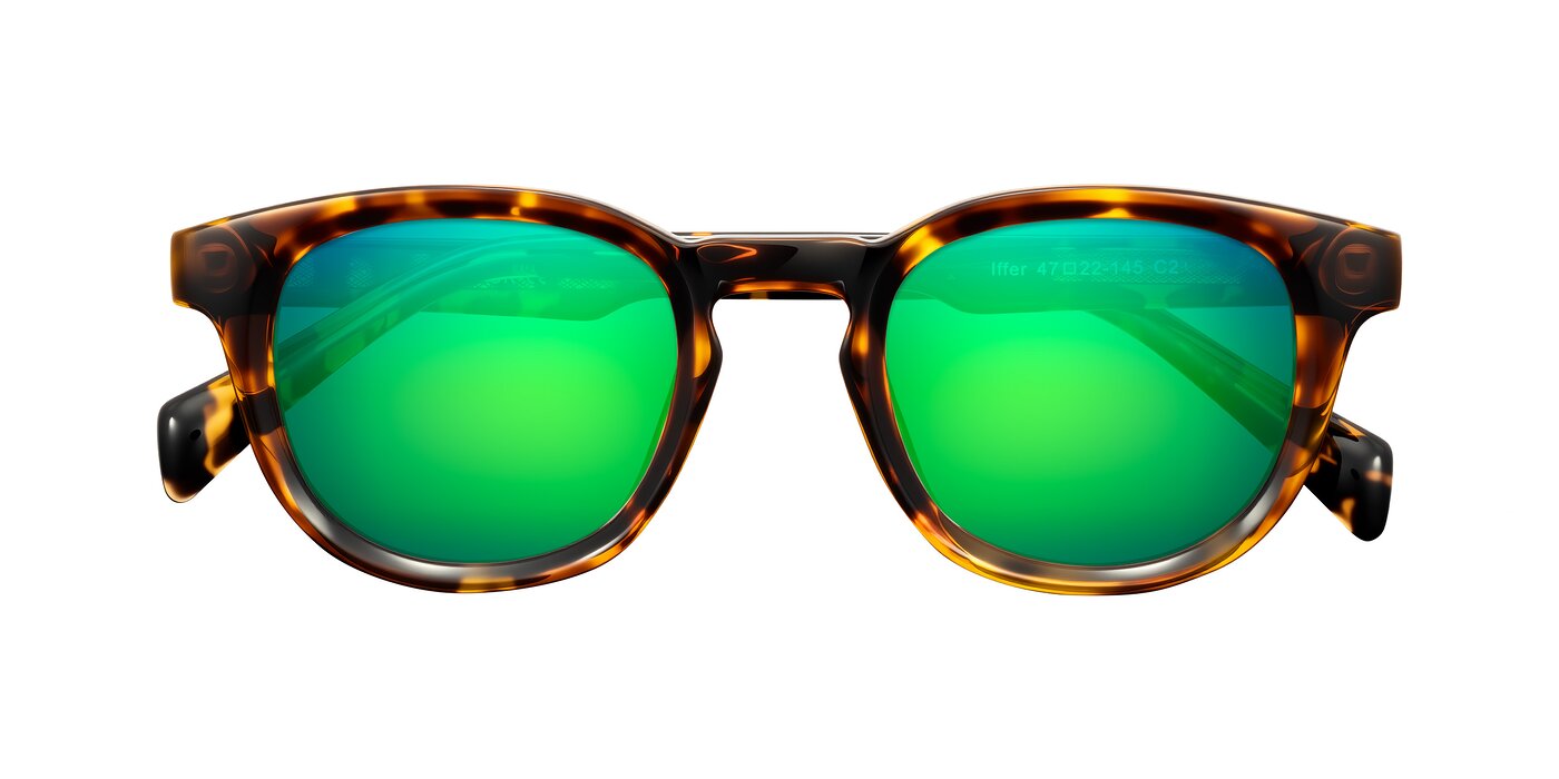 Iffer - Tortoise Flash Mirrored Sunglasses