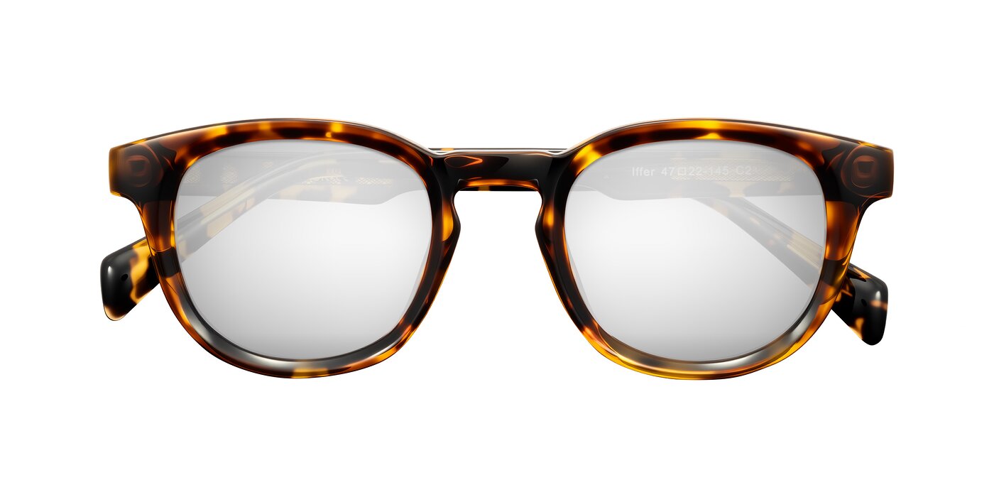 Iffer - Tortoise Flash Mirrored Sunglasses