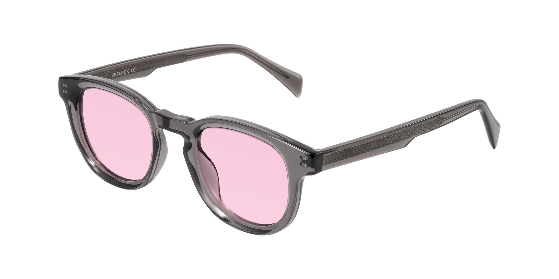 Angle of Iffer in Gray with Light Pink Tinted Lenses