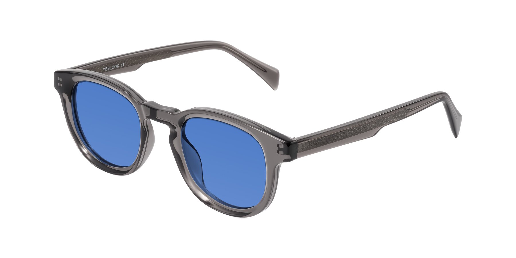 Angle of Iffer in Gray with Blue Tinted Lenses