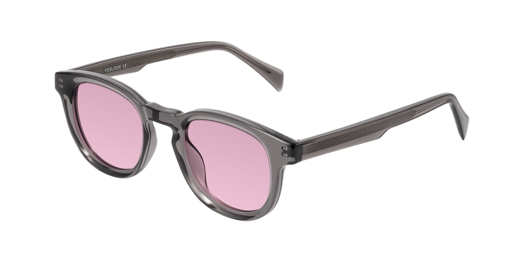 Angle of Iffer in Gray with Light Wine Tinted Lenses