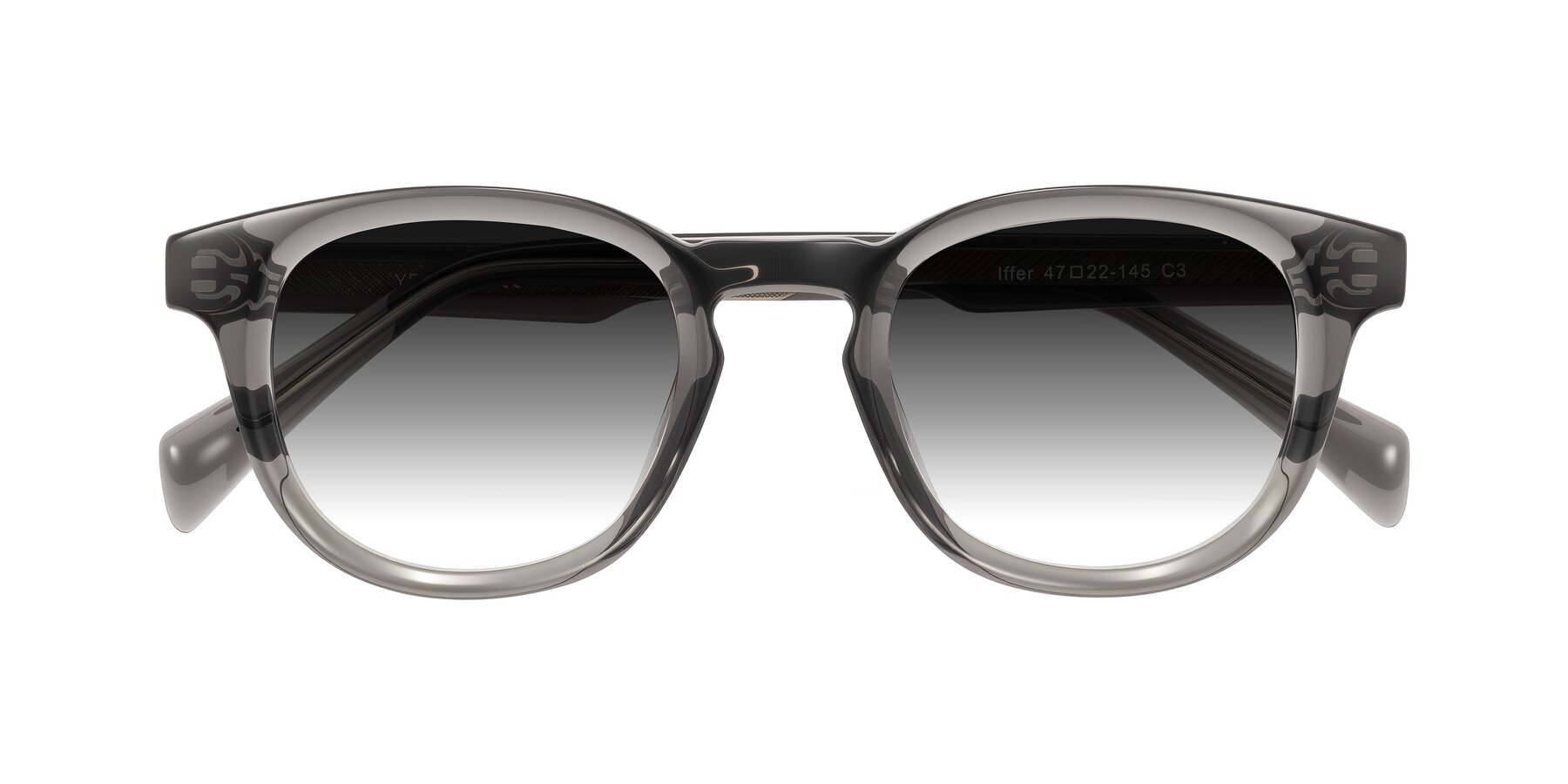 Folded Front of Iffer in Gray with Gray Gradient Lenses