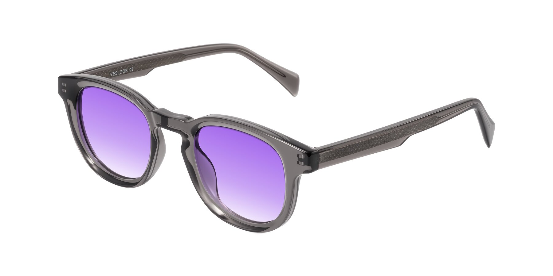 Angle of Iffer in Gray with Purple Gradient Lenses