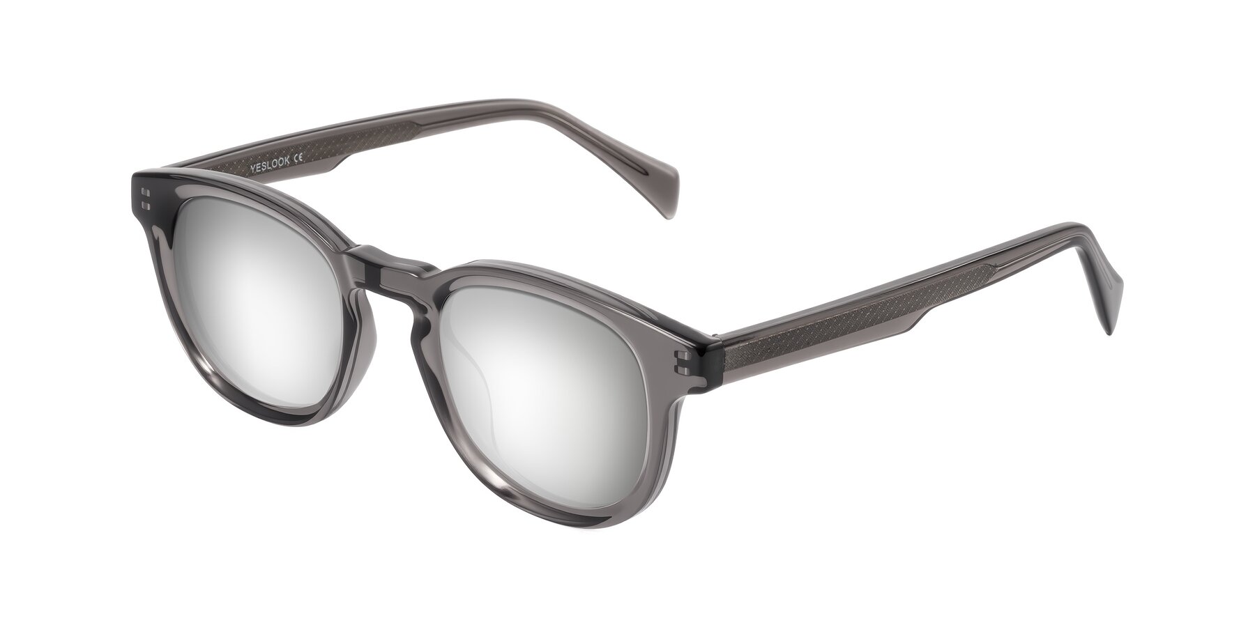 Angle of Iffer in Gray with Silver Mirrored Lenses