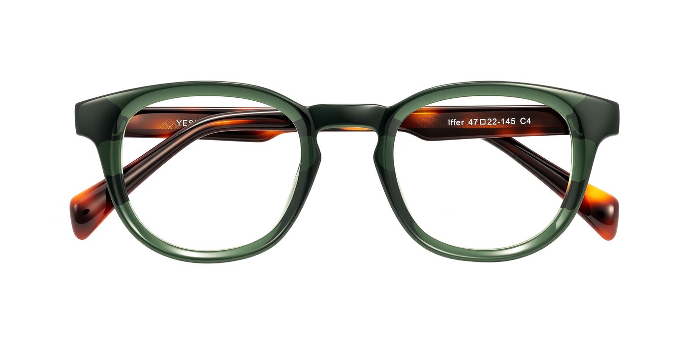 Iffer - Dark Green/Tortoise Eyeglasses