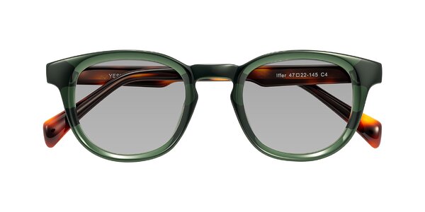 Front of Iffer in Dark Green/Tortoise