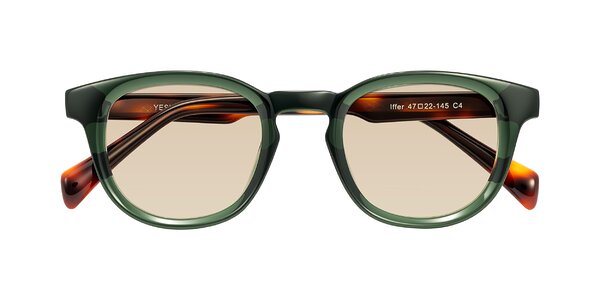 Front of Iffer in Dark Green/Tortoise