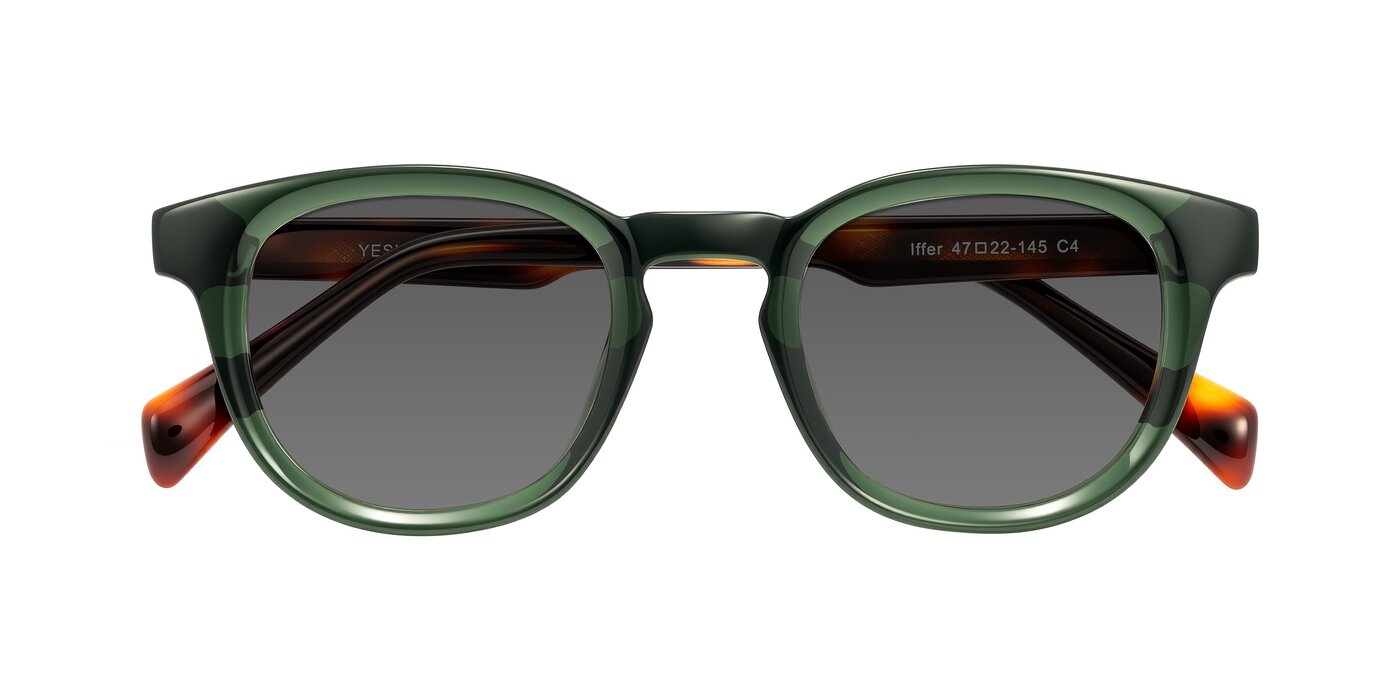 Iffer - Dark Green/Tortoise Tinted Sunglasses