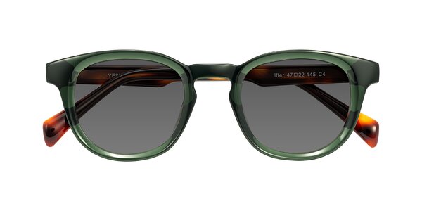 Front of Iffer in Dark Green/Tortoise