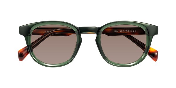 Front of Iffer in Dark Green/Tortoise