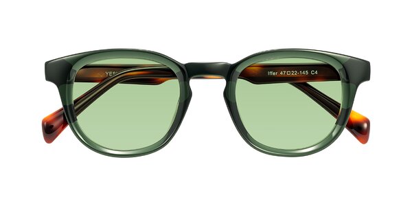 Front of Iffer in Dark Green/Tortoise