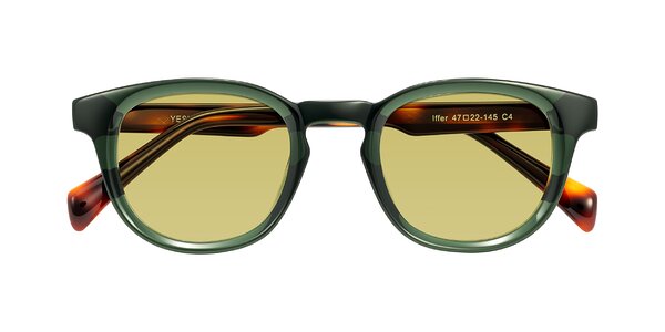 Front of Iffer in Dark Green/Tortoise