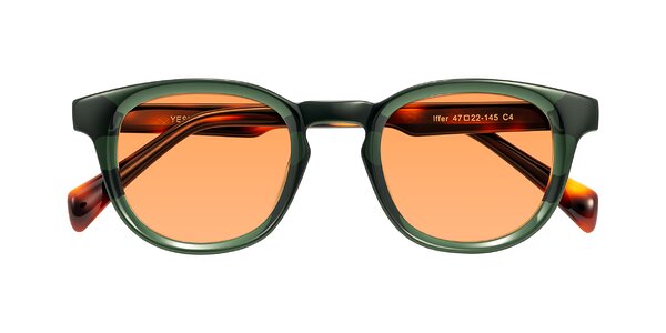 Front of Iffer in Dark Green/Tortoise